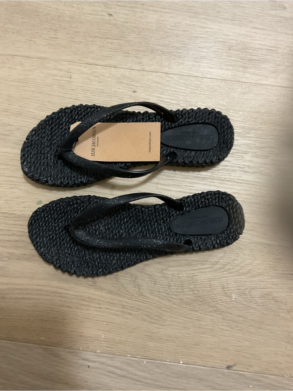 Ilse Jacobsen Black Braided Flip-Flop Sandals